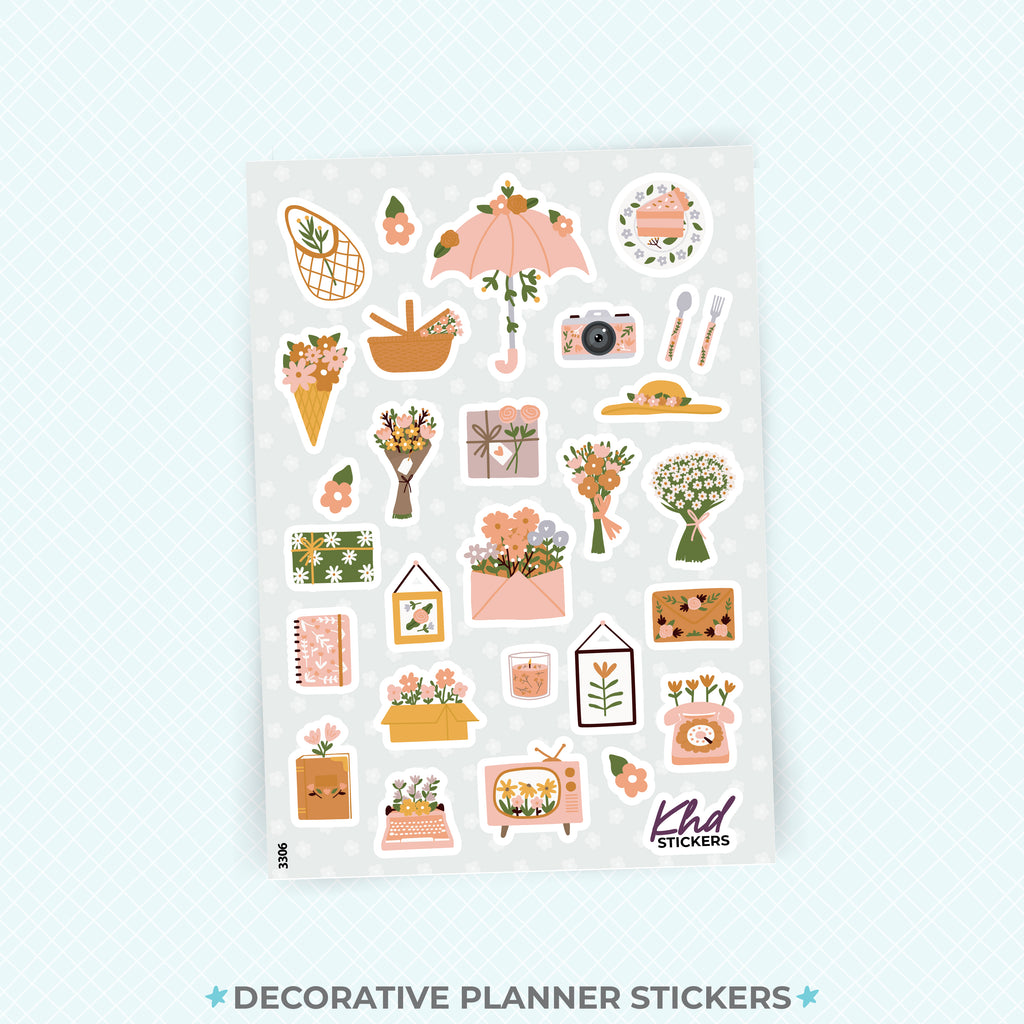 Pretty Flowers Stickers