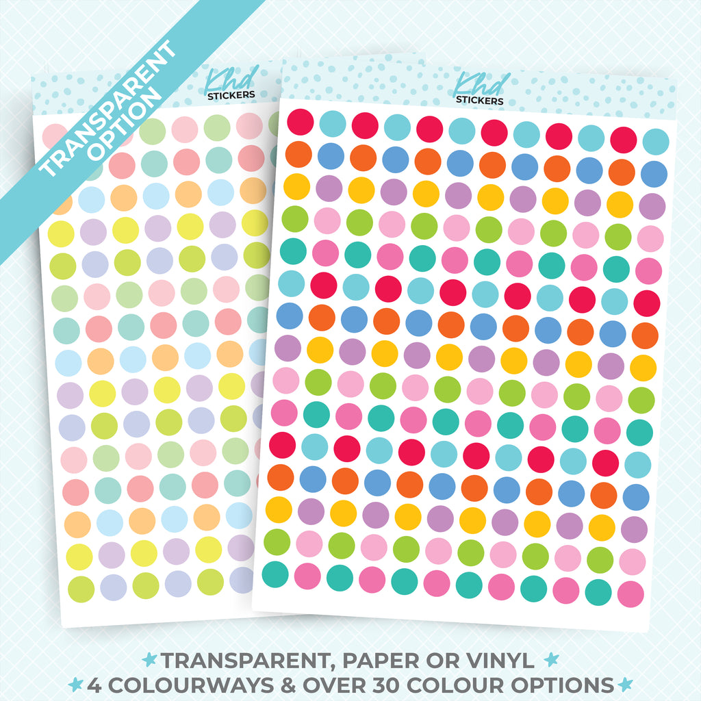 Medium Dot Stickers Transparent