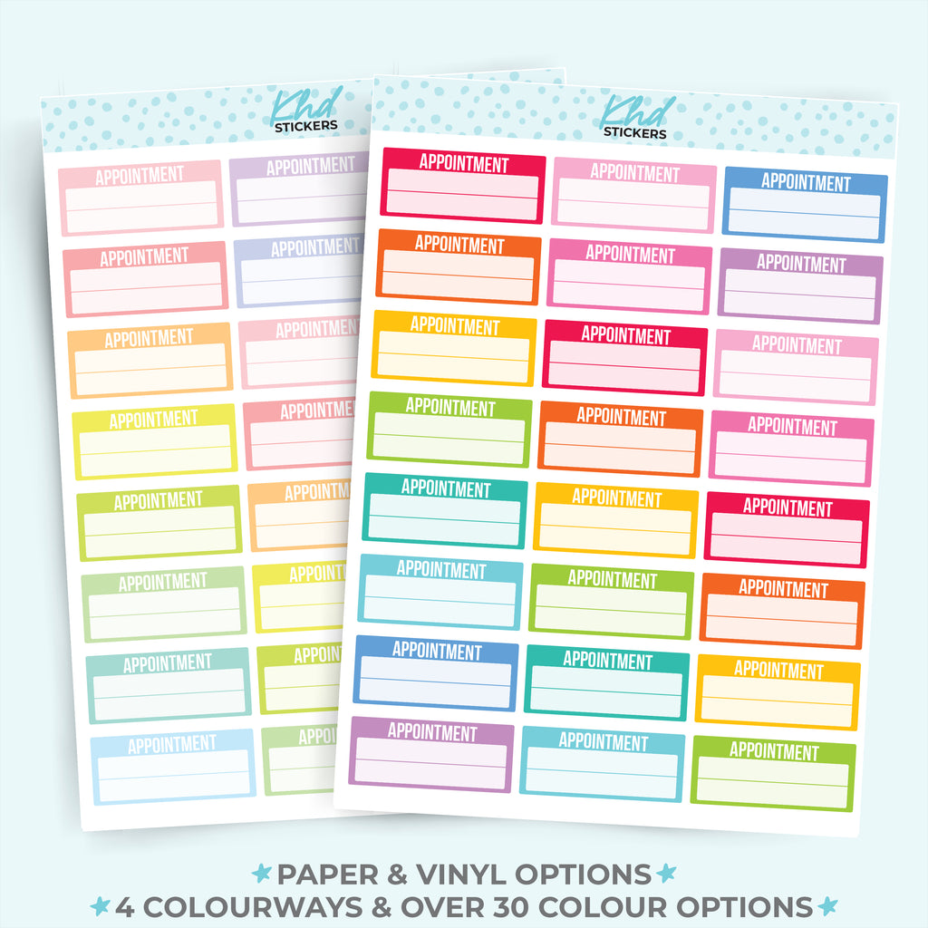 Appointment Planner Stickers Vinyl - Removable / Wine