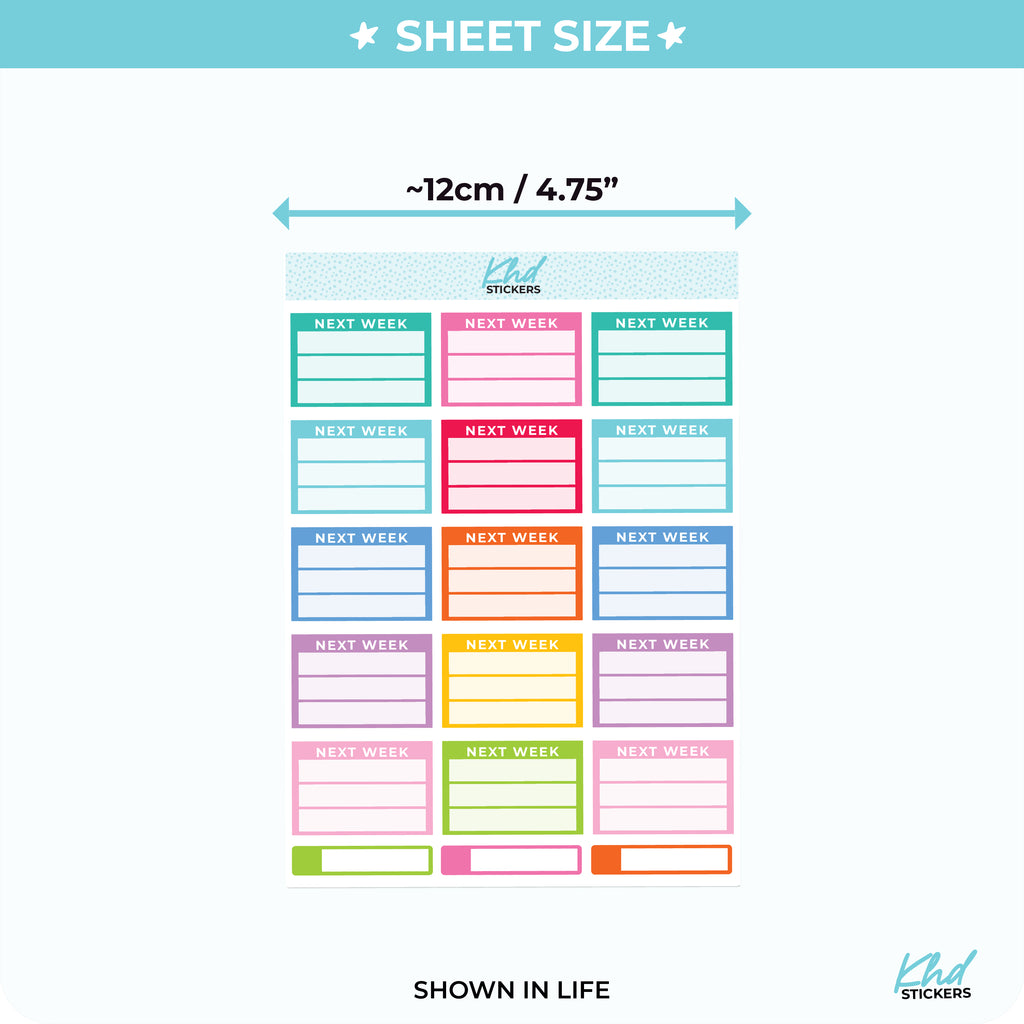 Next Week Stickers Vinyl - Removable