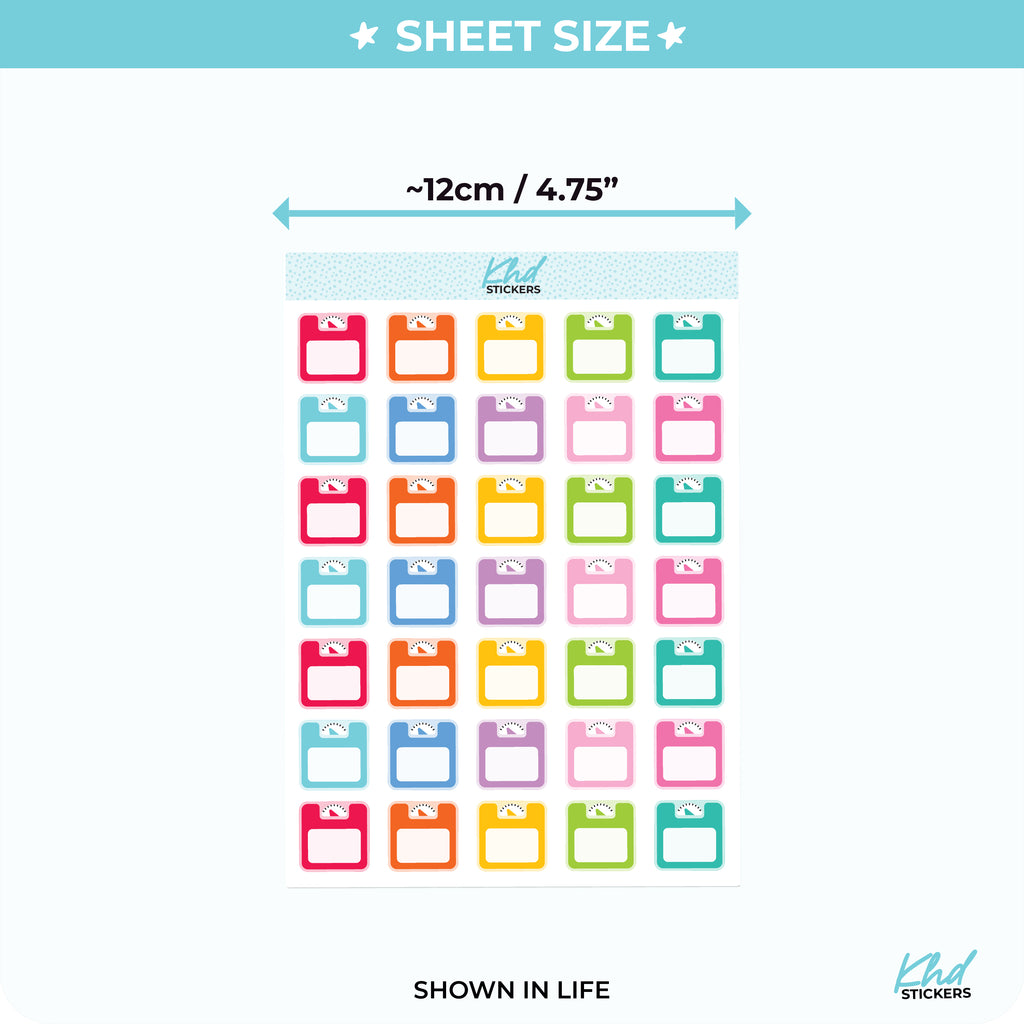 Bathroom Scales Stickers Vinyl - Removable