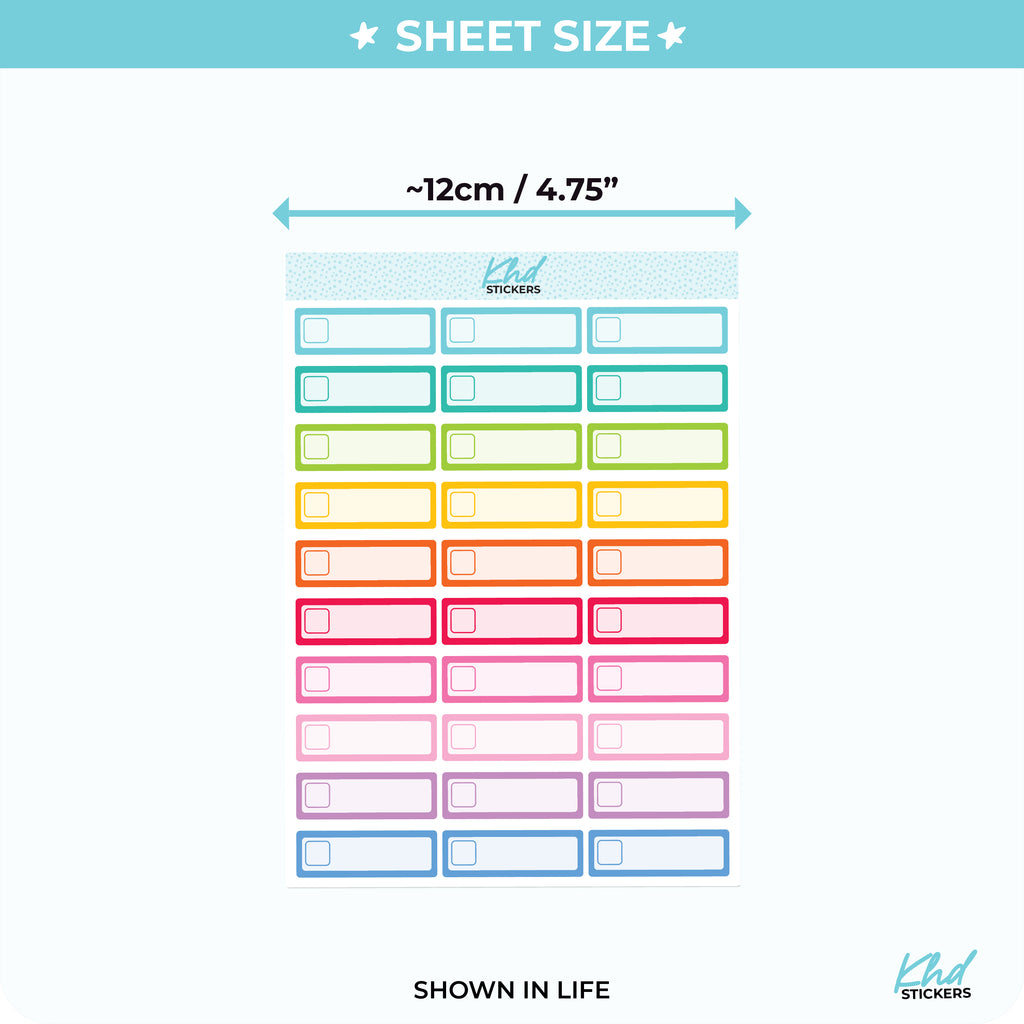 Appointment Functional Stickers with Checkbox Vinyl - Removable