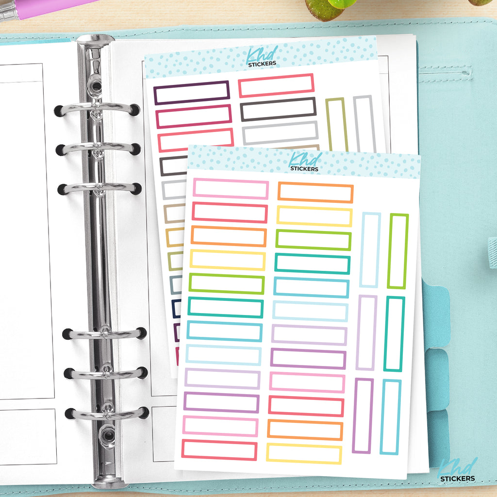 Monthly View Planner Stickers Vinyl - Removable / Wine