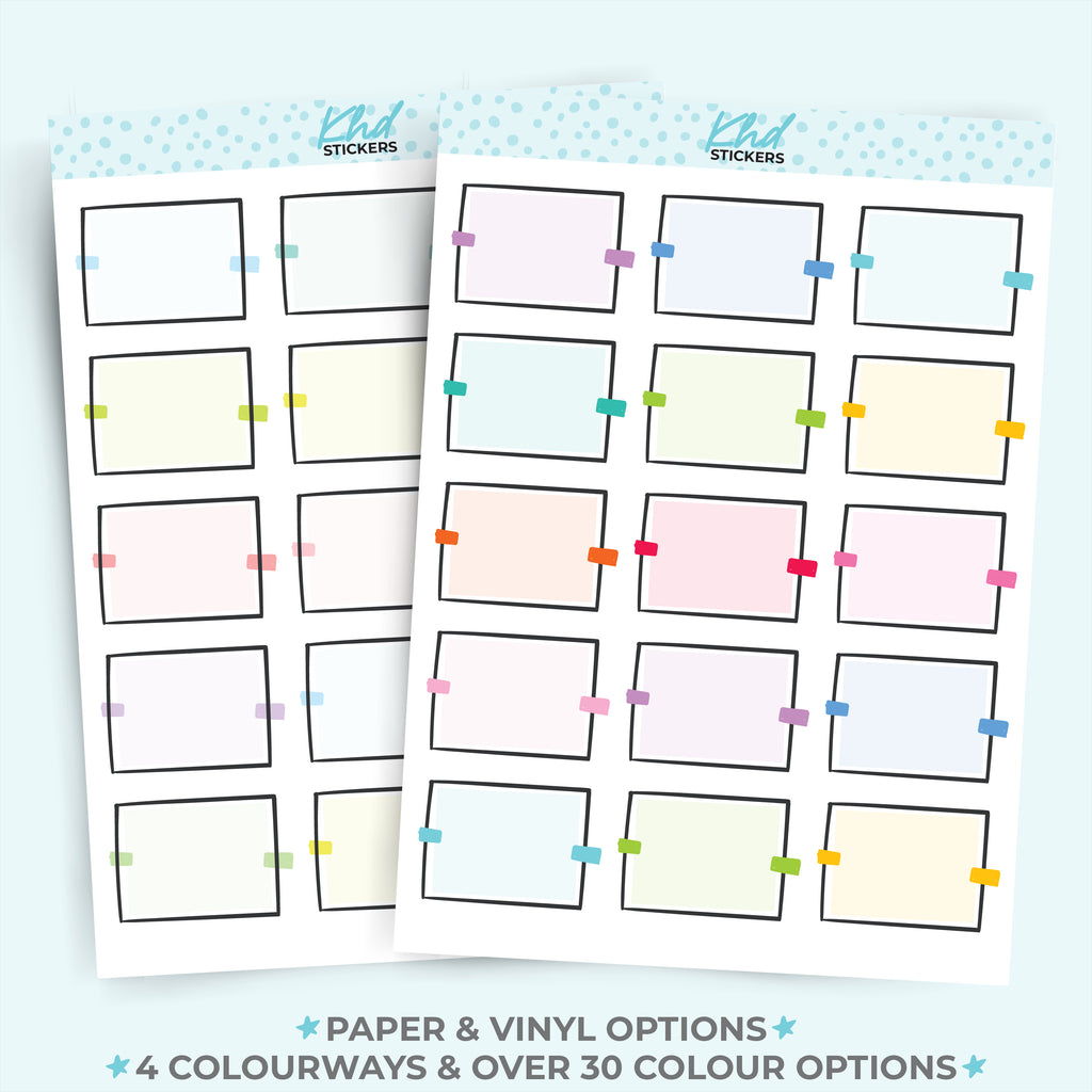 Doodle Half Box Sticker Vinyl - Removable / Wine