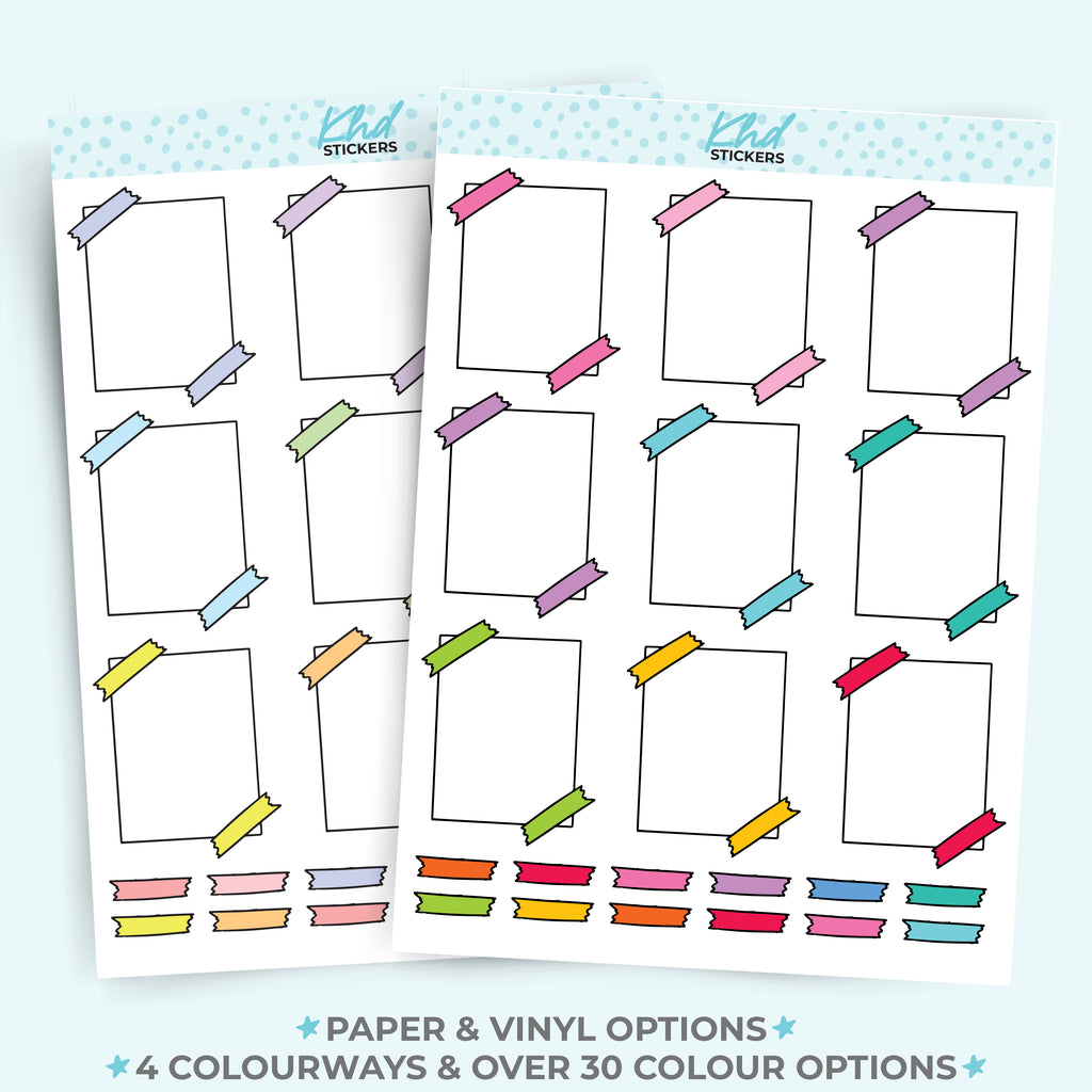 Washi Tape Edges Functional Boxes Vinyl - Removable / Wine