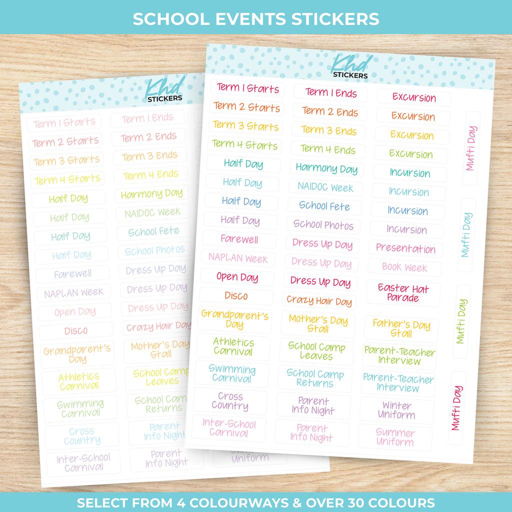 School Events Stickers Mufti Day