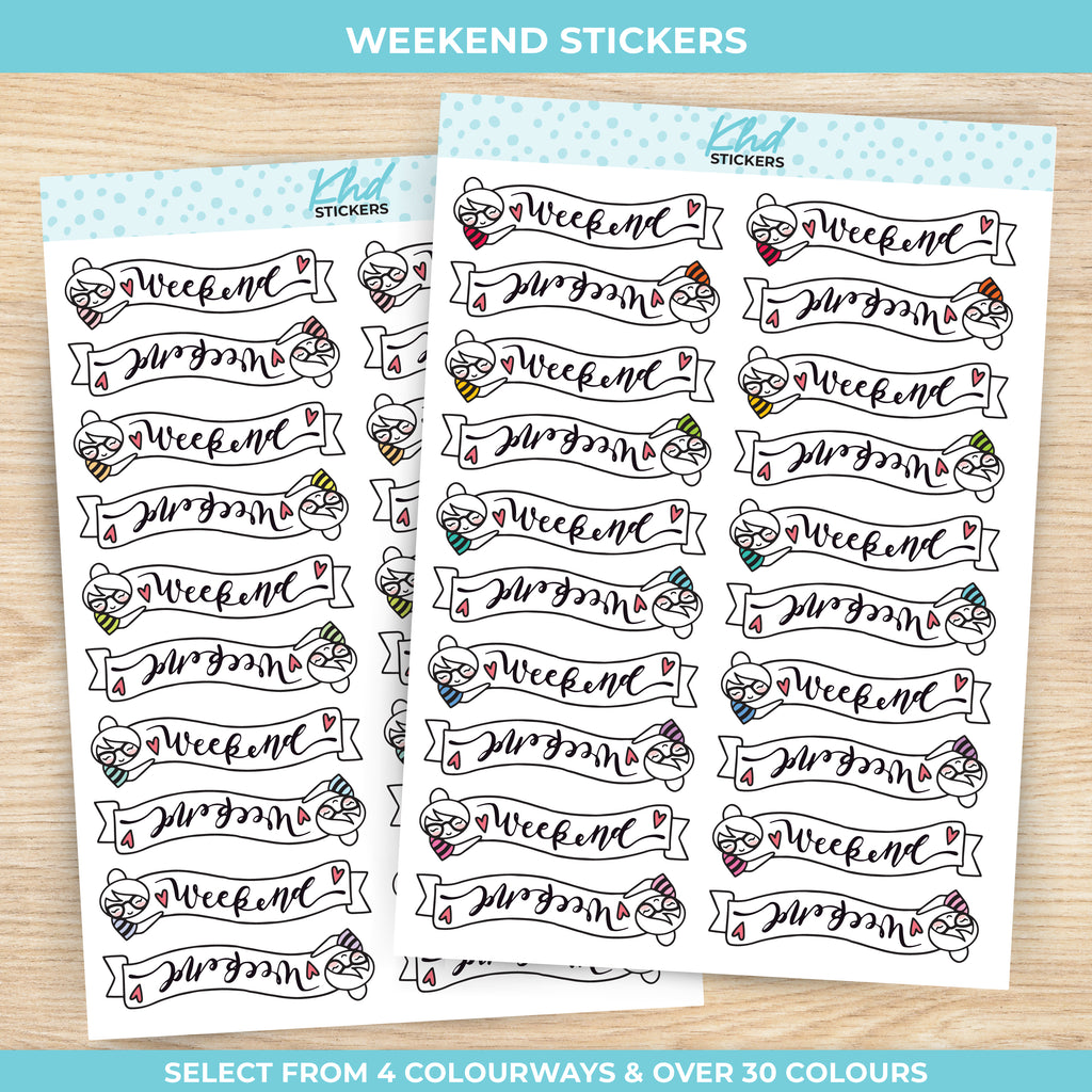 Weekend Planner Stickers featuring Leona