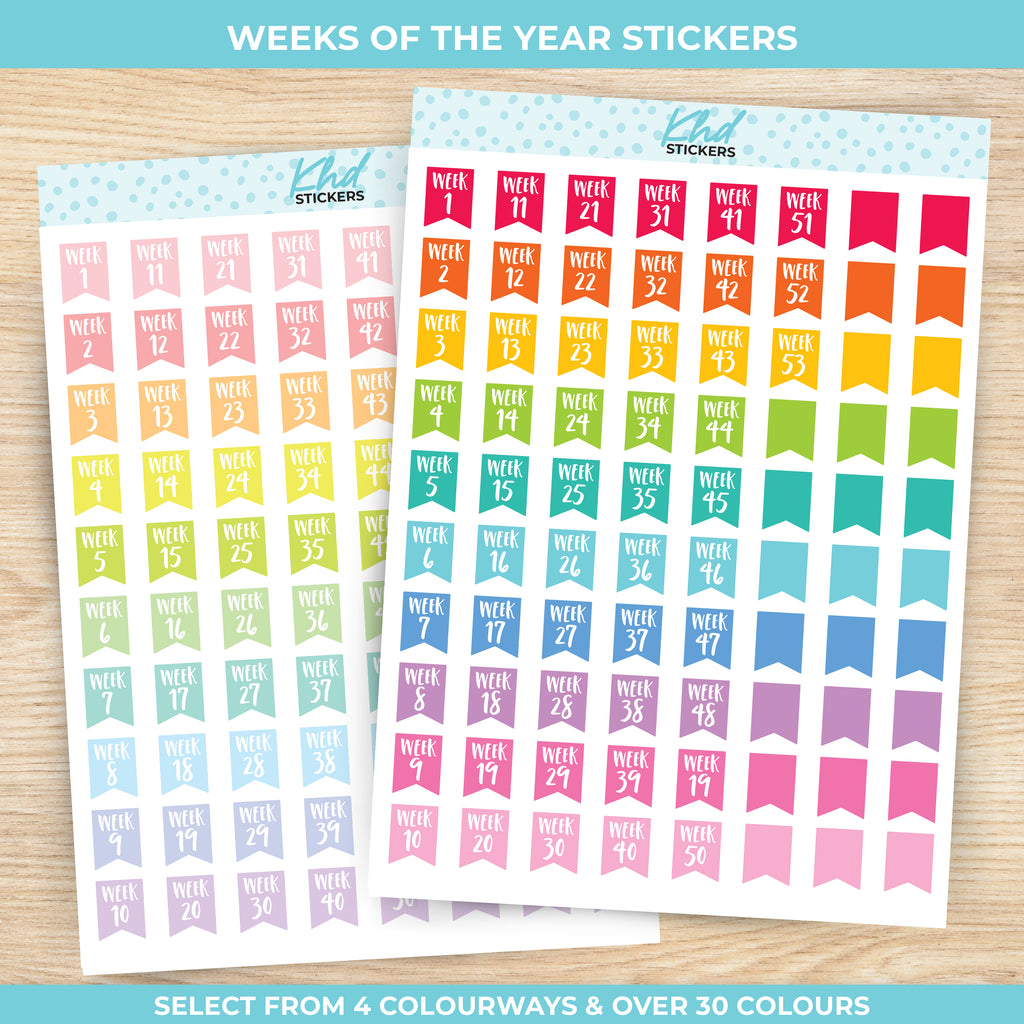 Weeks of The Year Stickers