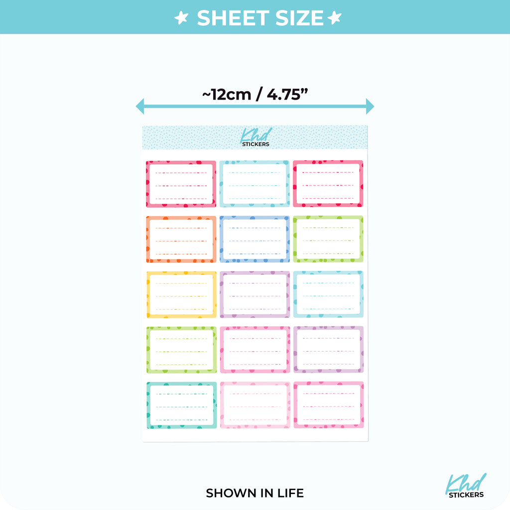 Fun polka dots Half Boxes Vinyl - Removable