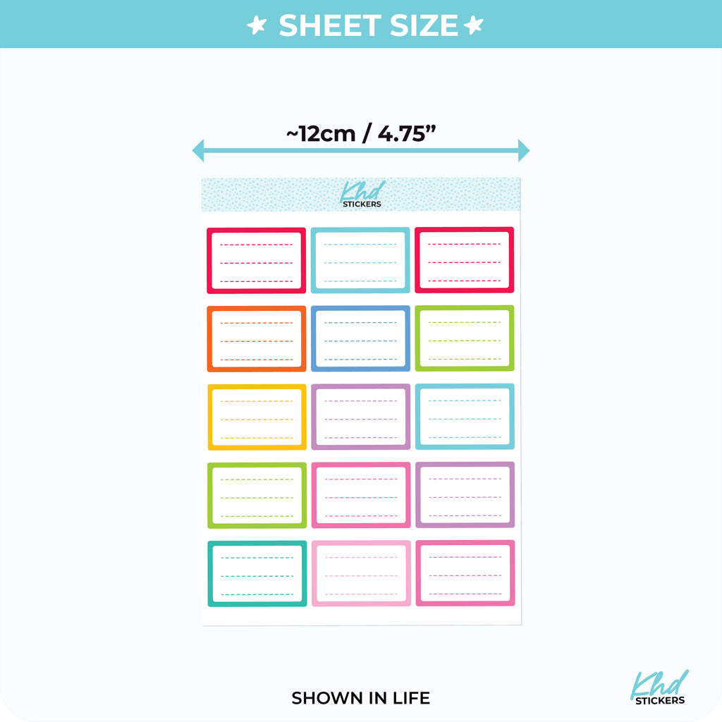 Lined Half Boxes Vinyl - Removable