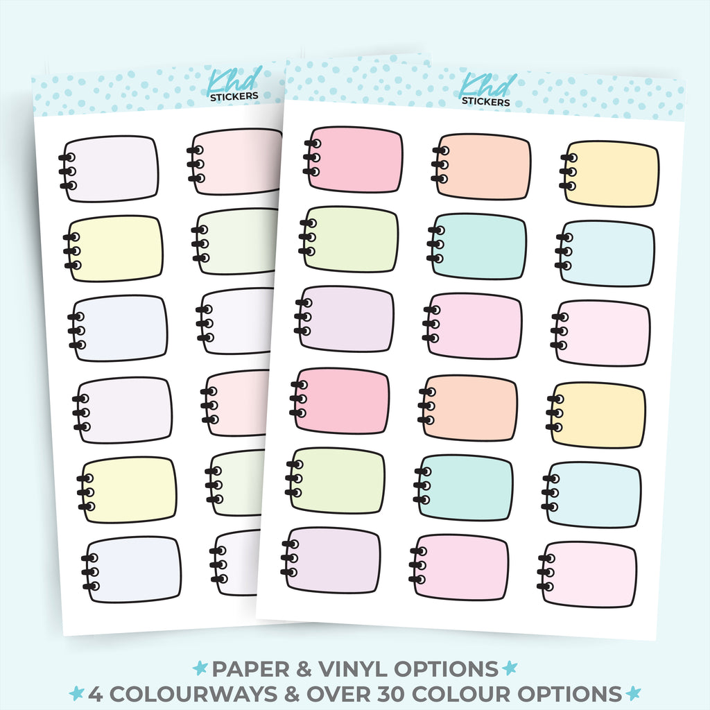 Doodle Notebook Style Boxes Vinyl - Removable / Wine