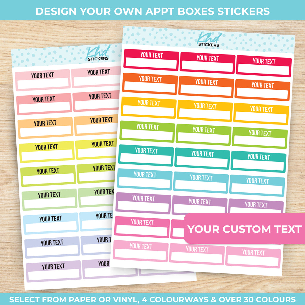 Design Your Own Info Boxes Vinyl - Removable