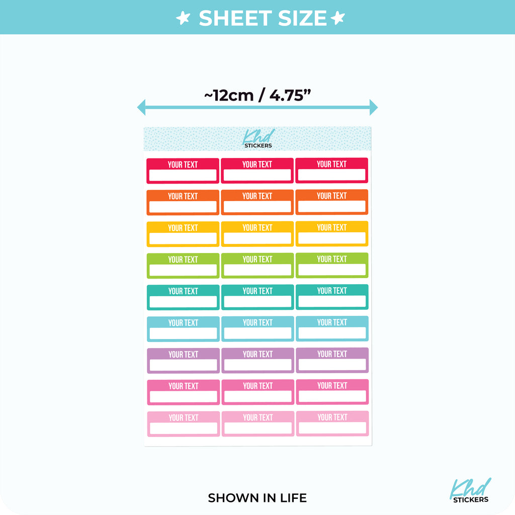 Design Your Own Info Boxes Vinyl - Removable