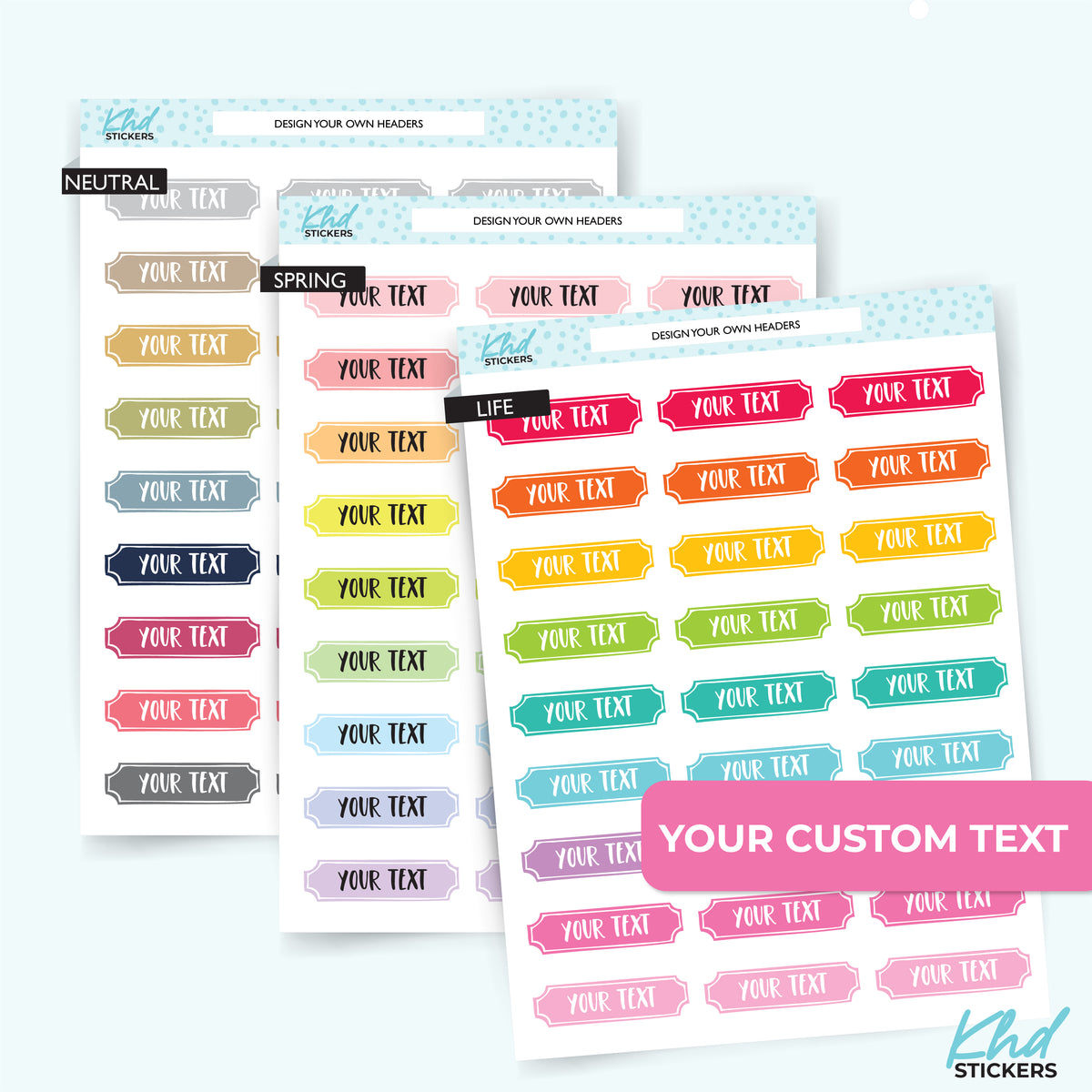 Design Your Own - Fun Label Headers – KHDStickers