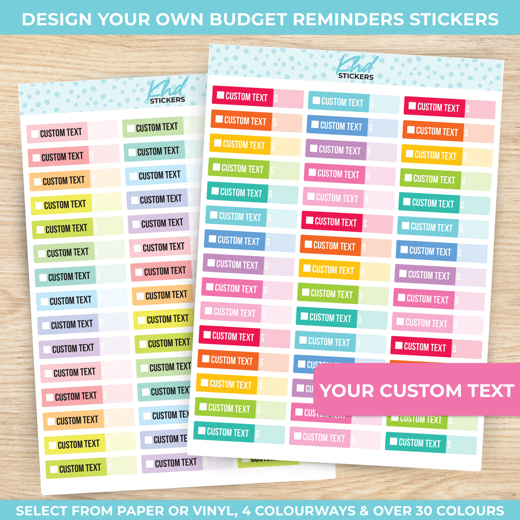 Design Your Own Budget Labels Vinyl - Removable