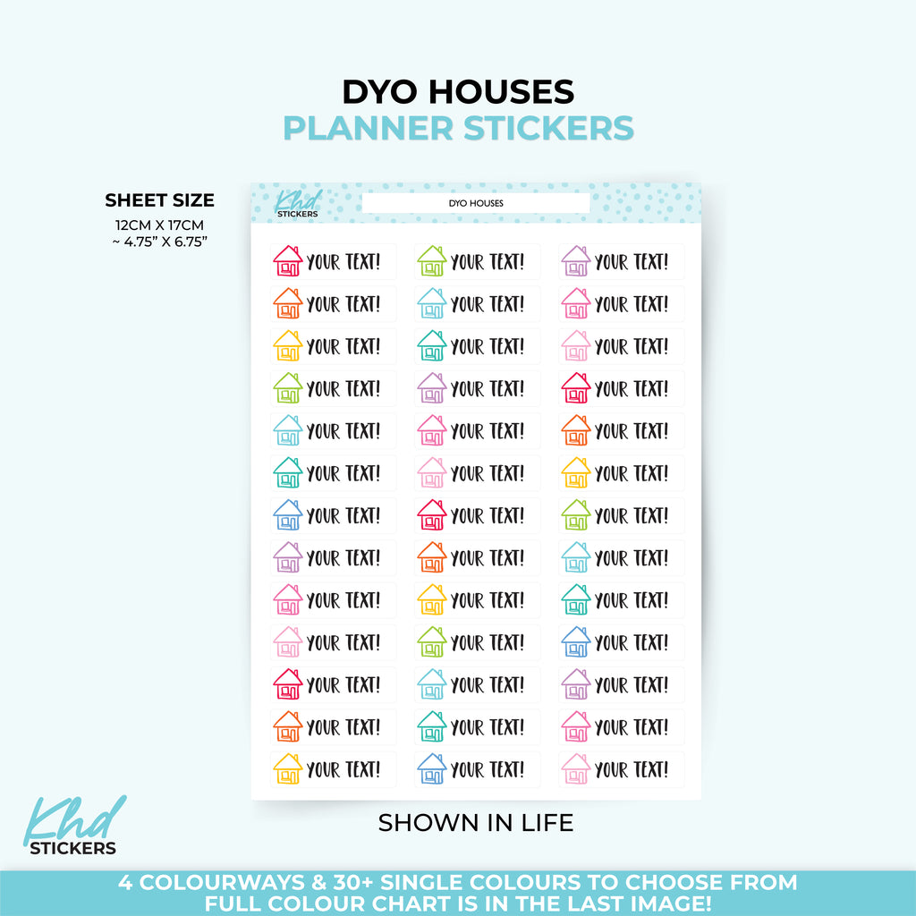 Design Your Own Home Custom House Icon Stickers