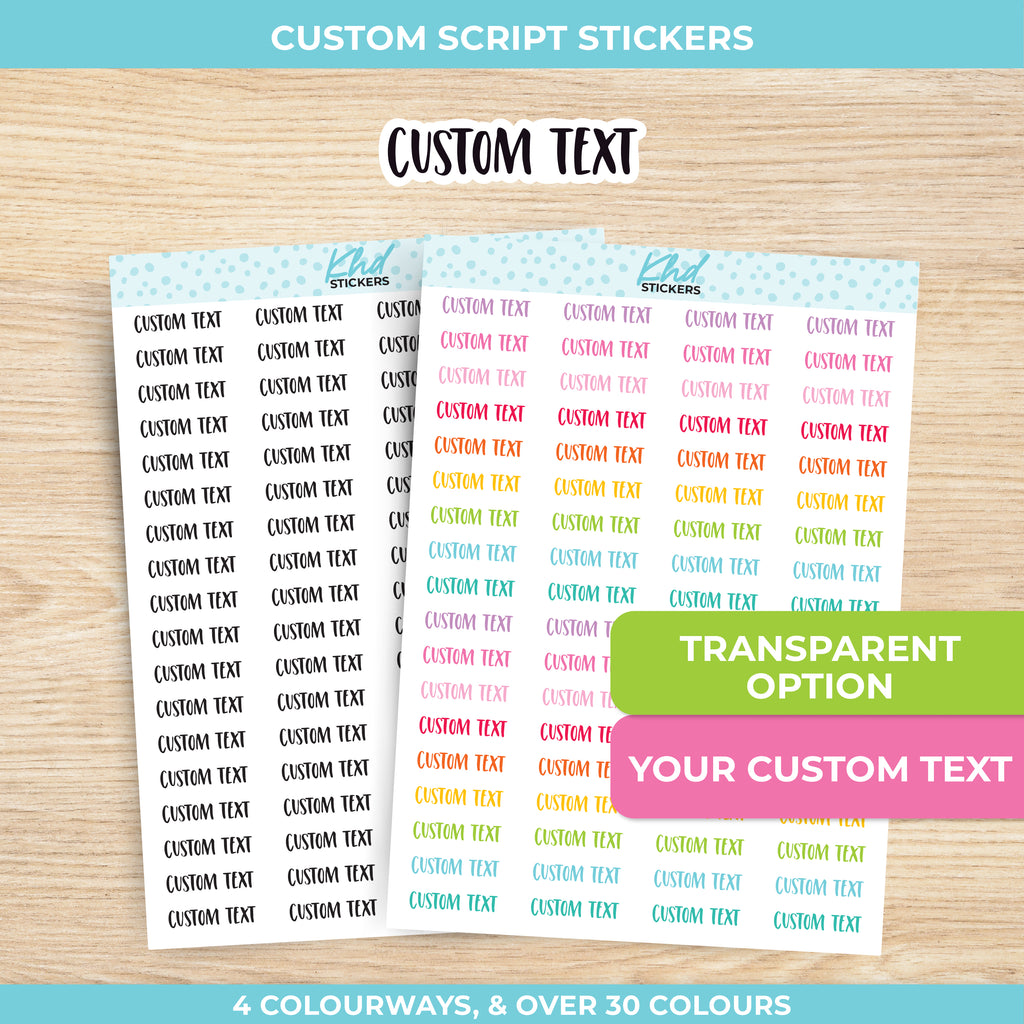 Design Your Own Word Stickers White Removable