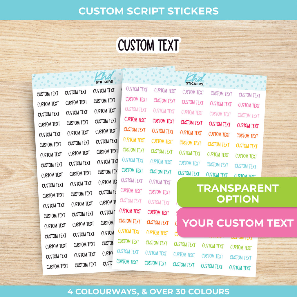 Design Your Own Word Stickers White Removable