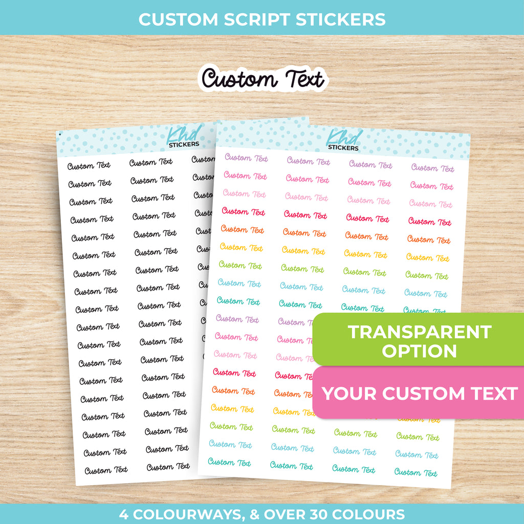 Design Your Own Word Stickers White Removable