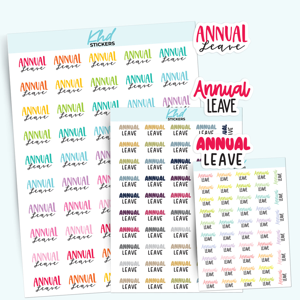 Annual Leave Script Stickers – KHDStickers