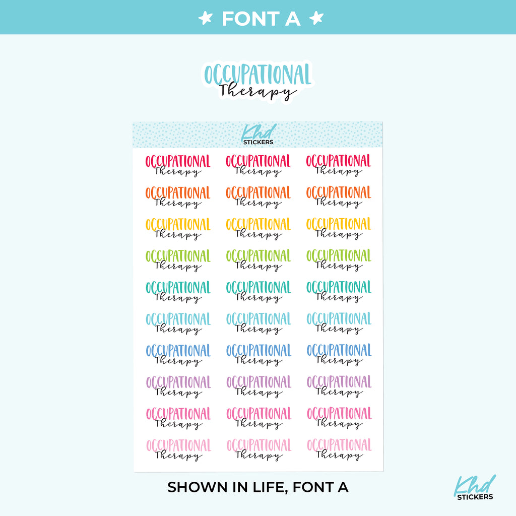 Occupational Therapy Script Planner Stickers Small