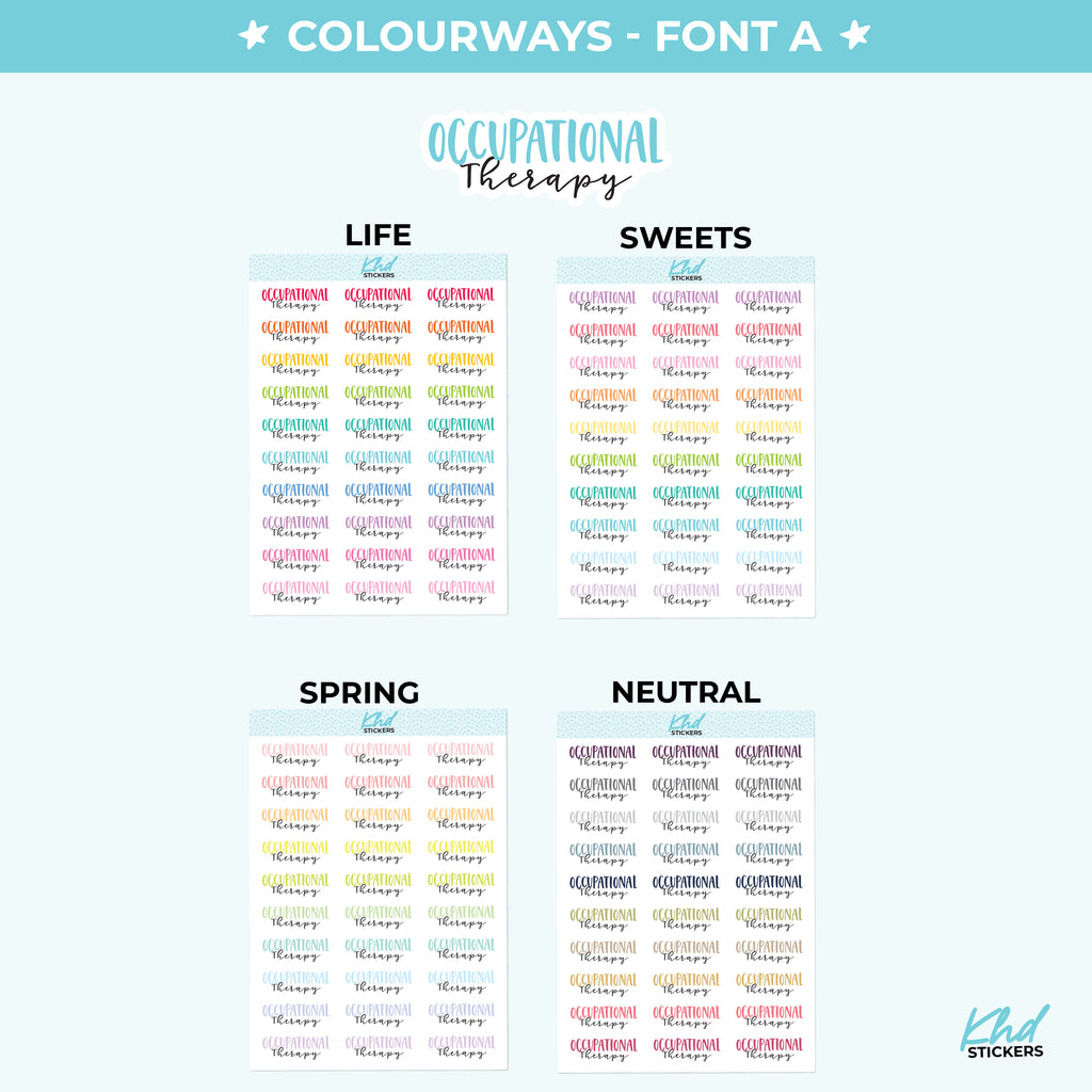 Occupational Therapy Script Planner Stickers Small