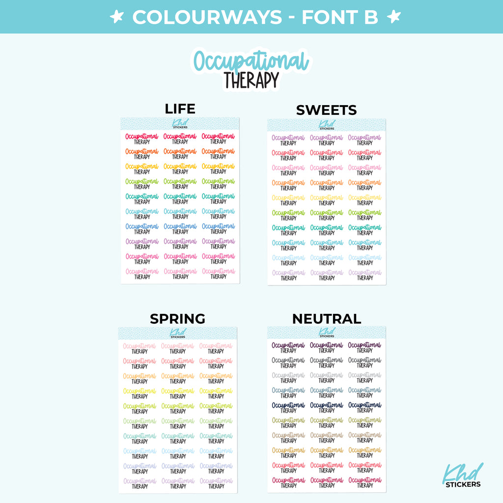 Occupational Therapy Script Planner Stickers Small