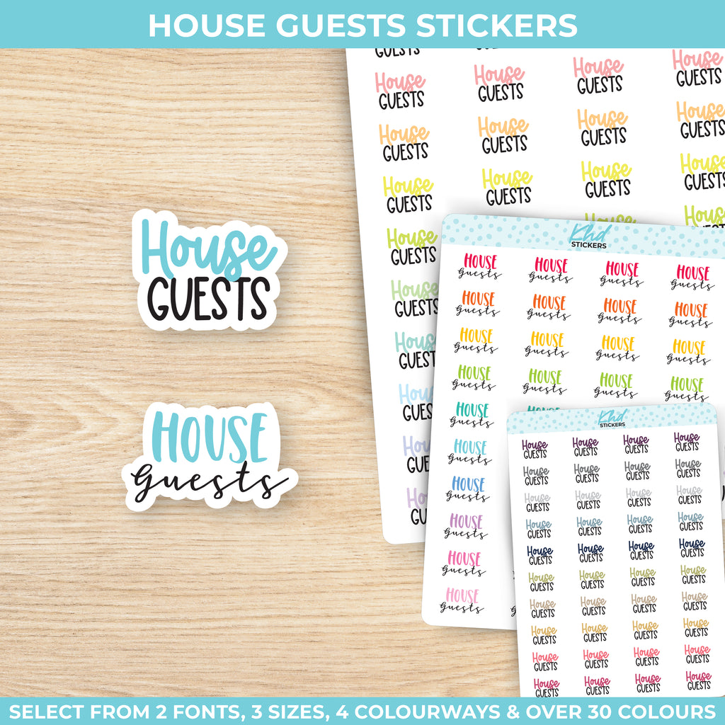 House Guests Planner Stickers Small