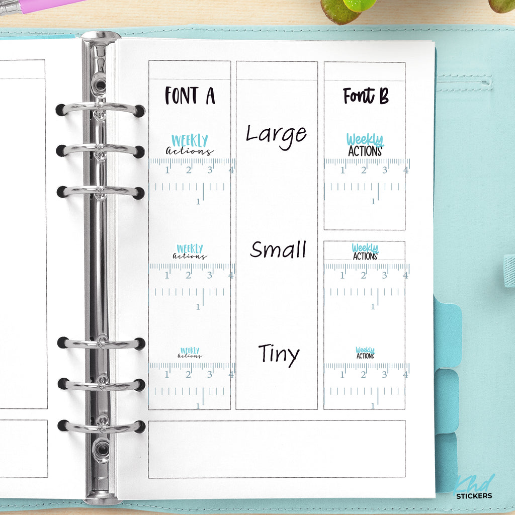 Weekly Actions Planner Stickers Small