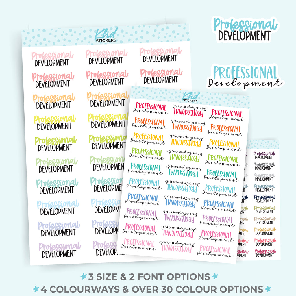 Professional Development Script Stickers Small