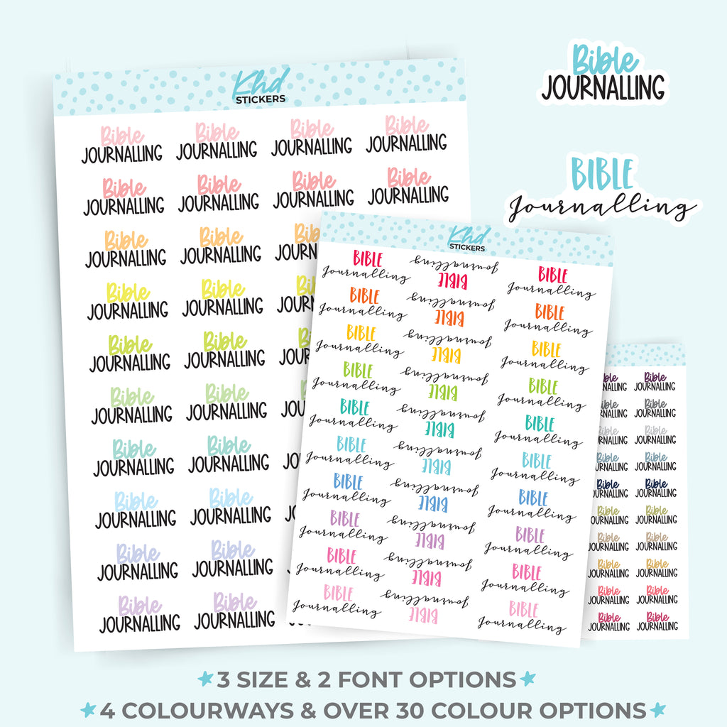 Bible Journalling Script Stickers Small