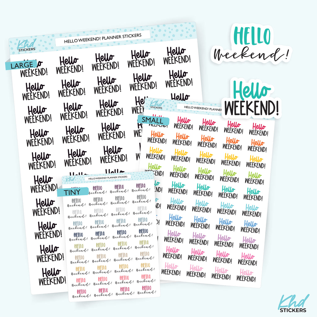 Hello Weekend Planner Stickers Small