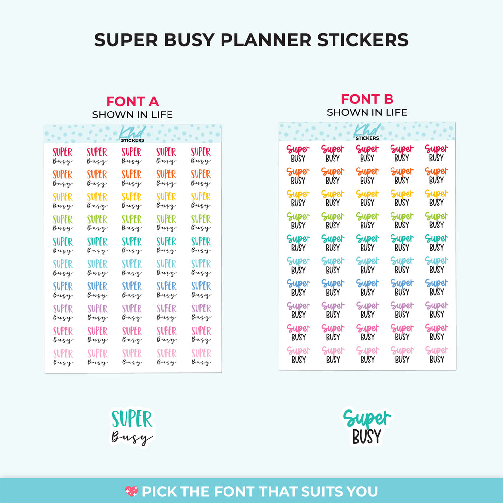 Super Busy Planner Stickers Small