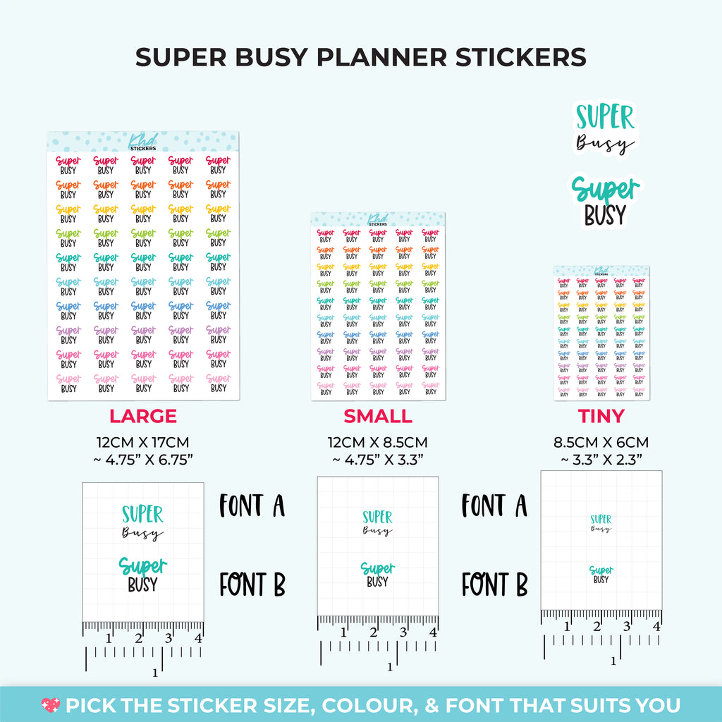 Super Busy Planner Stickers Small