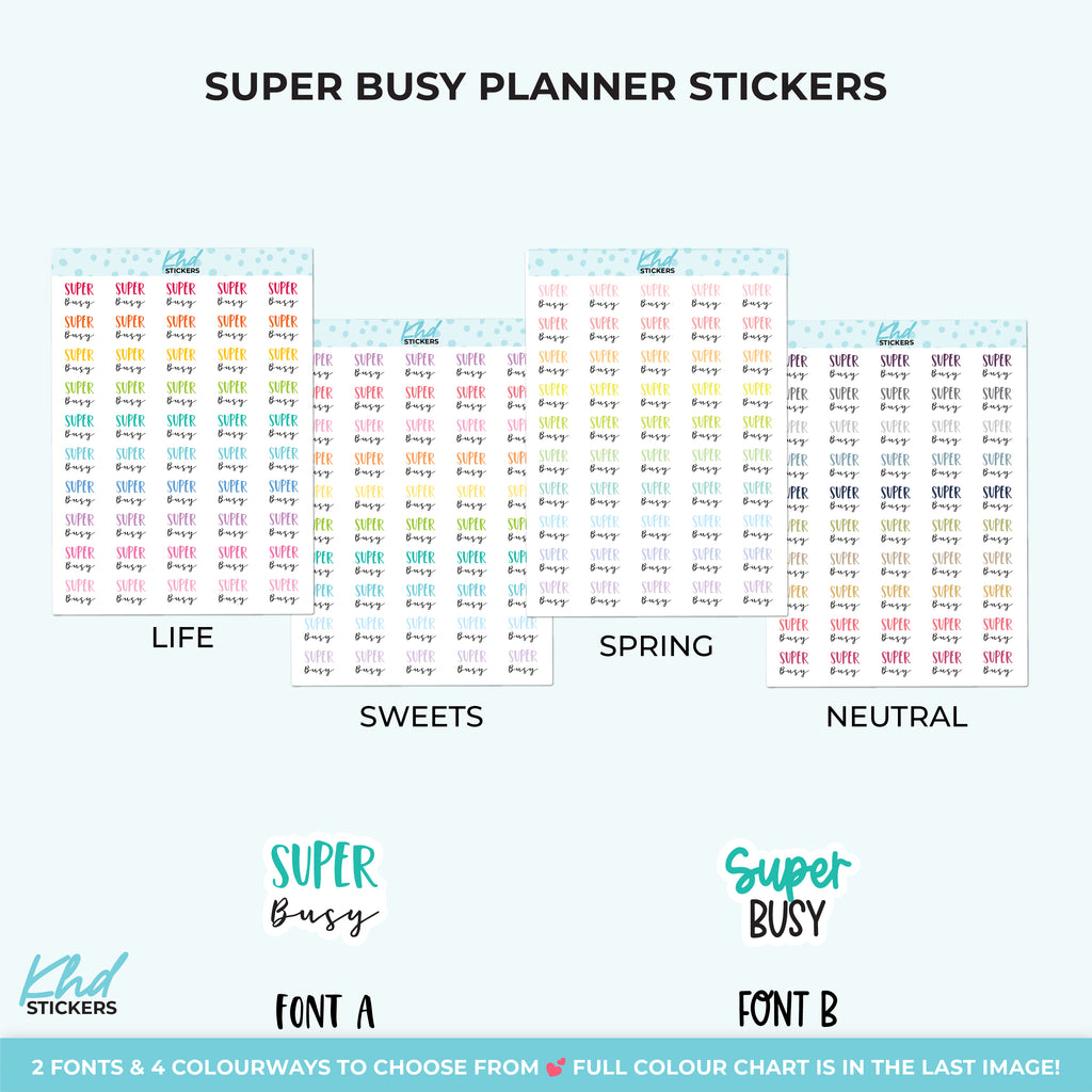 Super Busy Planner Stickers Small