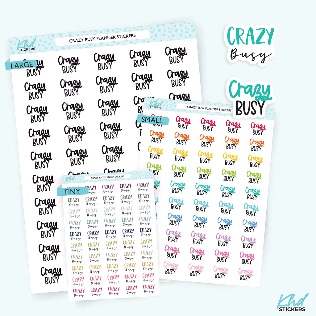Crazy Busy Planner Stickers Small
