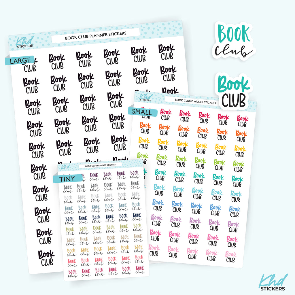 Book Club Planner Stickers Small