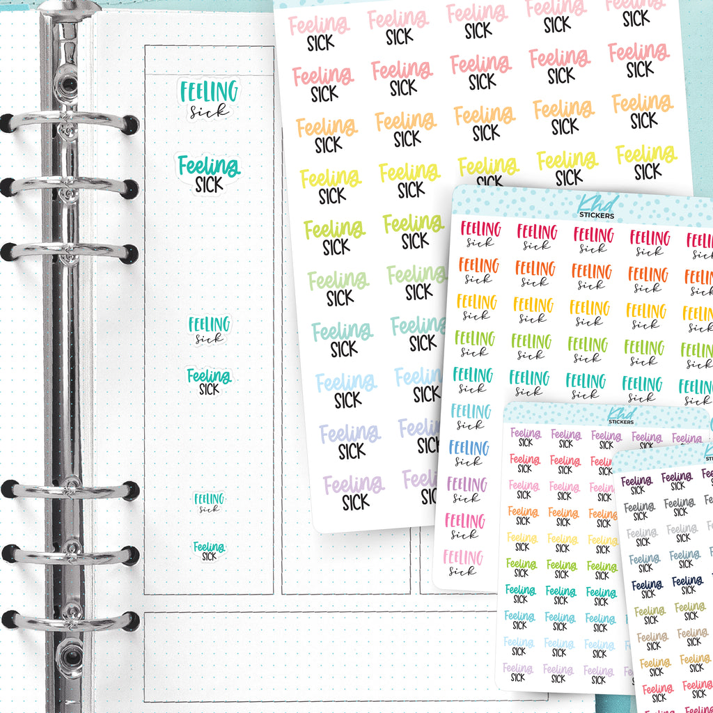 Feeling Sick Planner Stickers Small