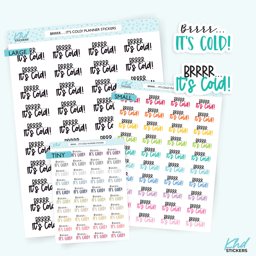 Brrrr It's Cold! Planner Stickers Small