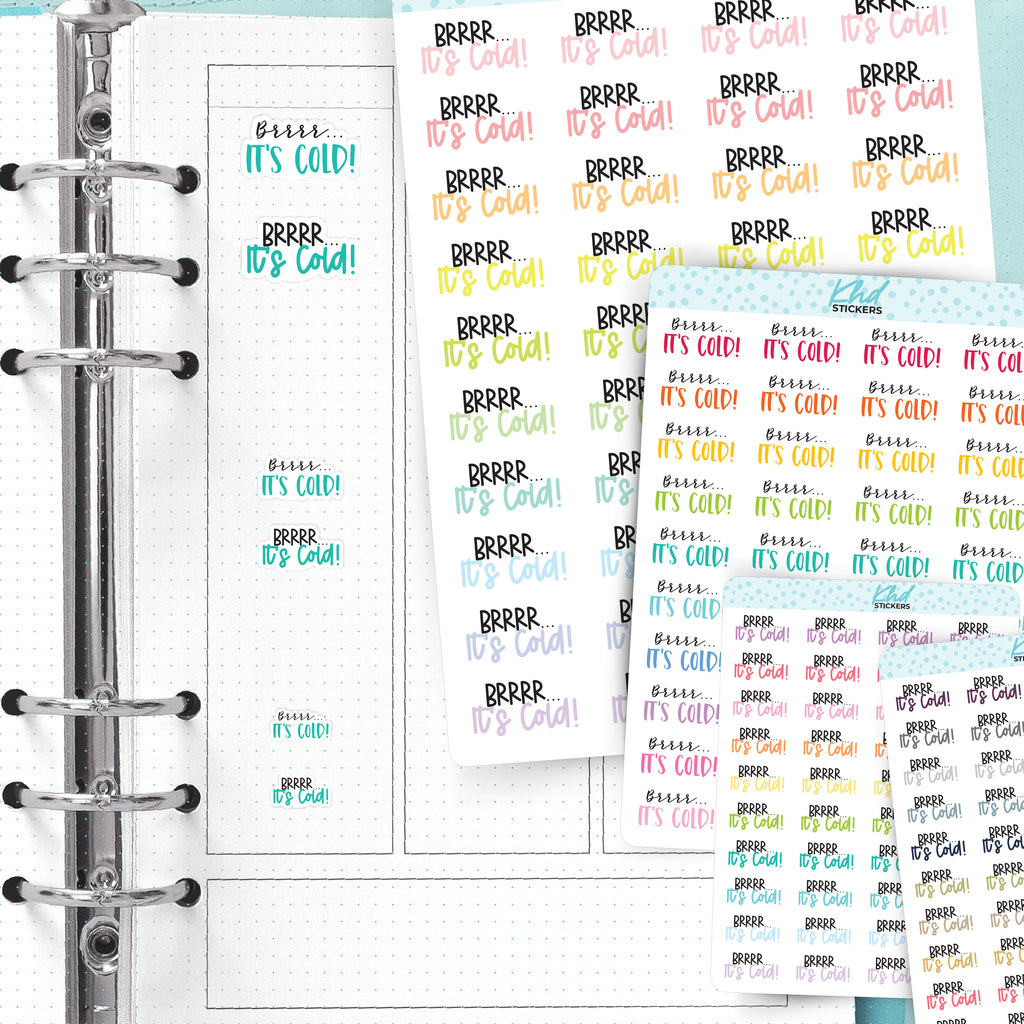 Brrrr It's Cold! Planner Stickers Small
