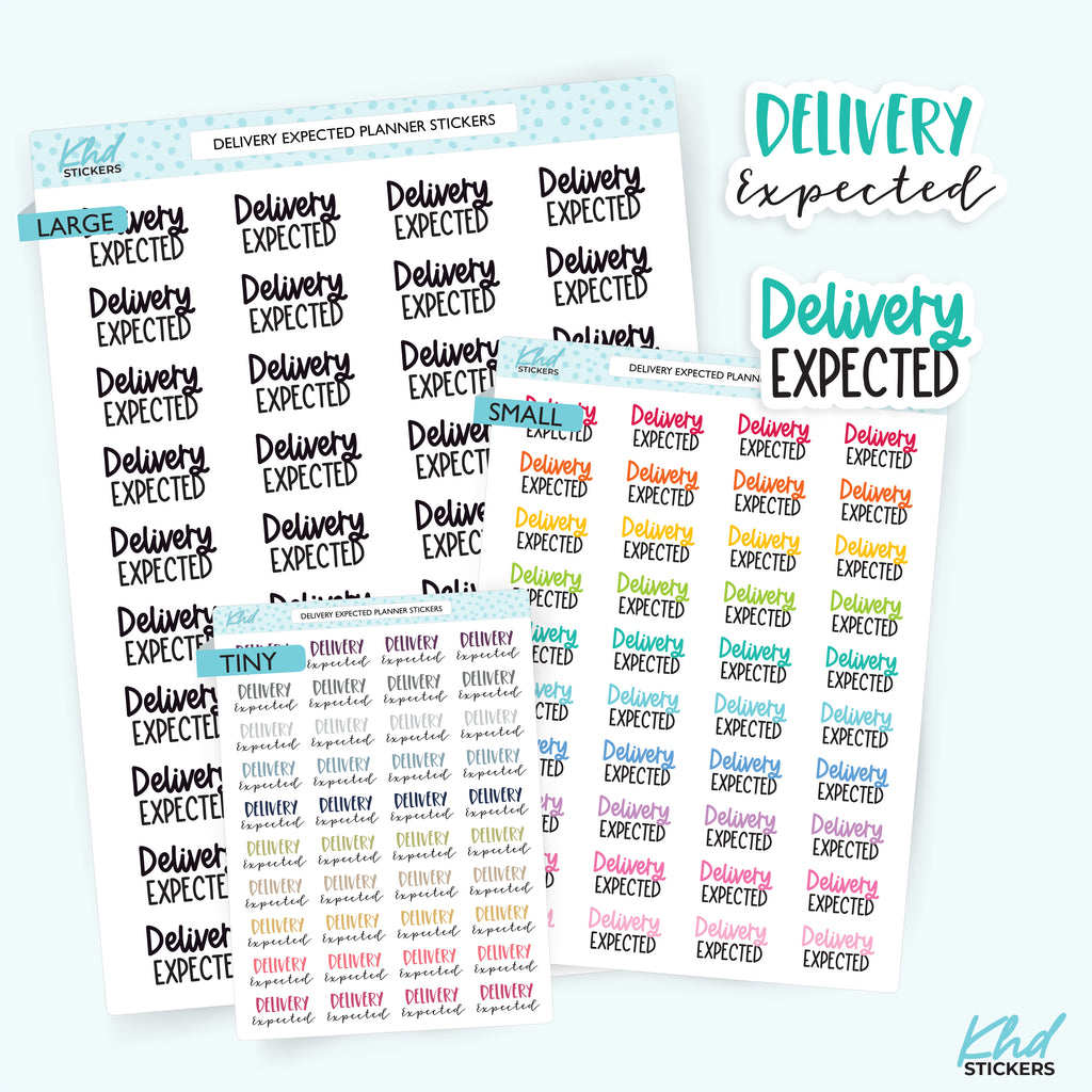 Delivery Expected Script Planner Stickers Small