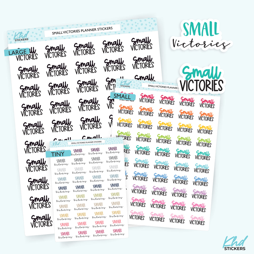 Small Victories Script Planner Stickers Small