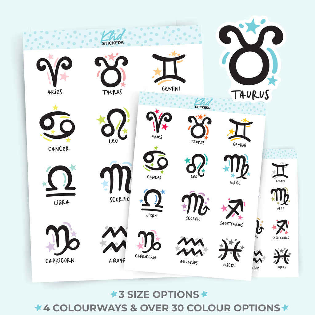 Star Sign Planner Stickers Small