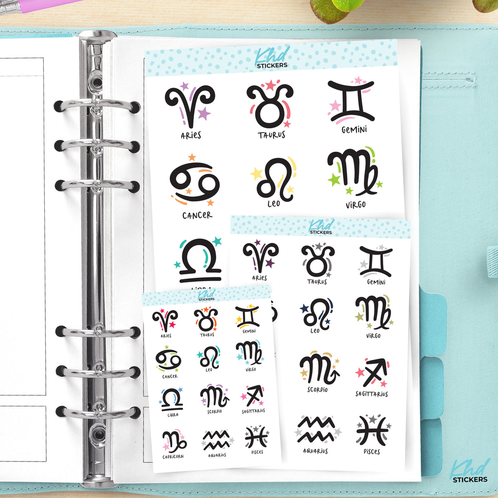 Star Sign Planner Stickers Small