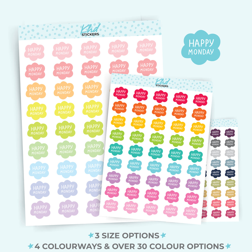 Happy Monday Planner Stickers Small