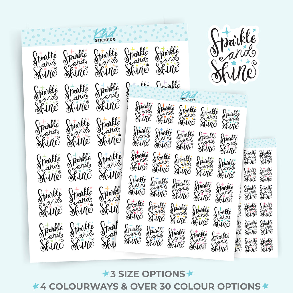 Sparkle and Shine Planner Stickers Small