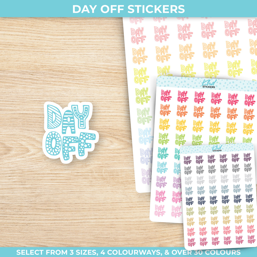 Day Off Stickers Small