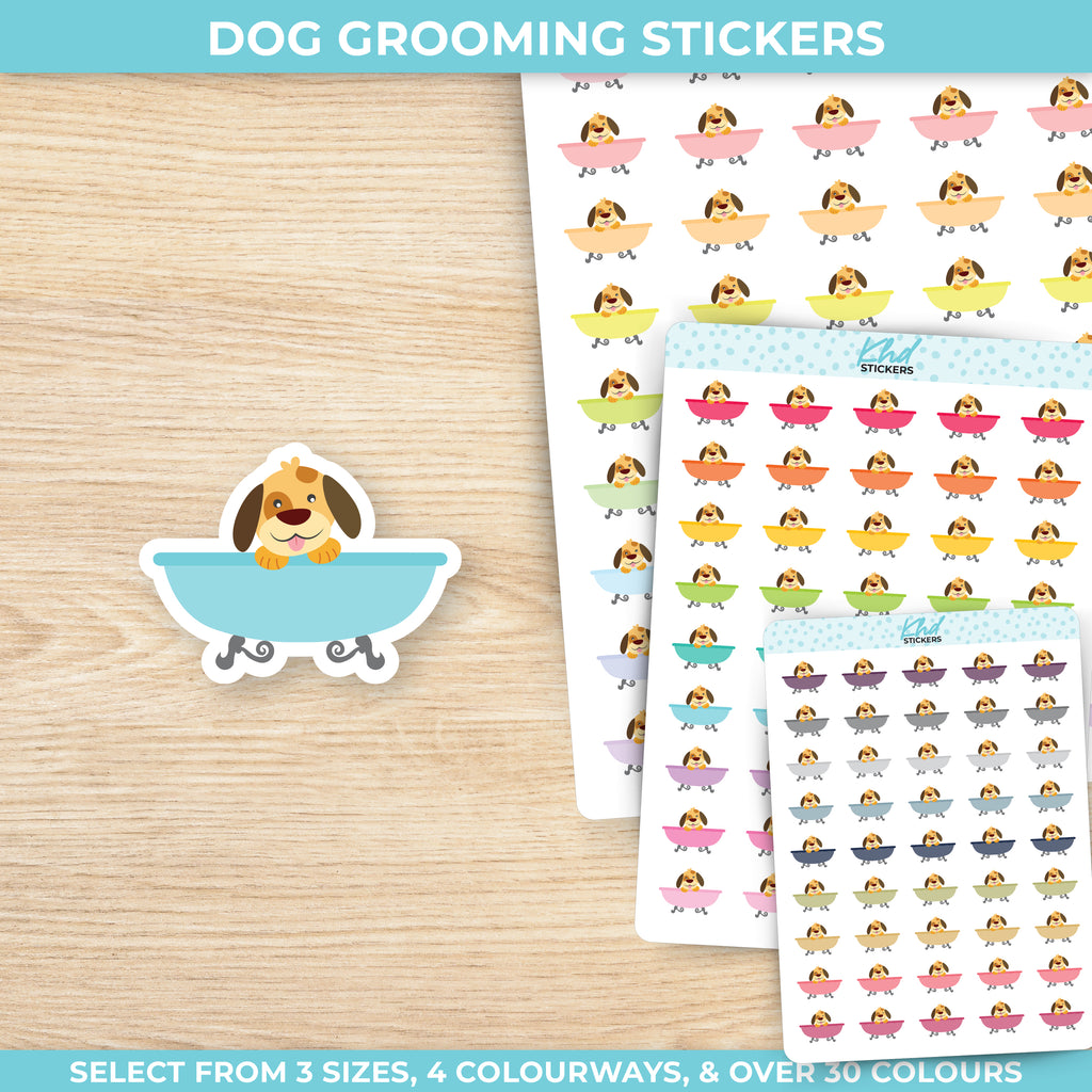 Dog Grooming Stickers Small