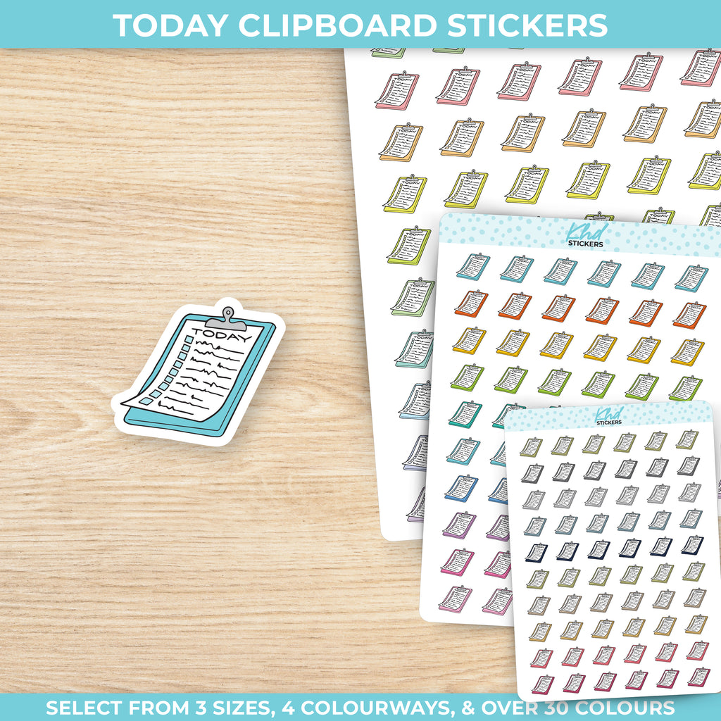 Today Clipboard Planner Stickers Small