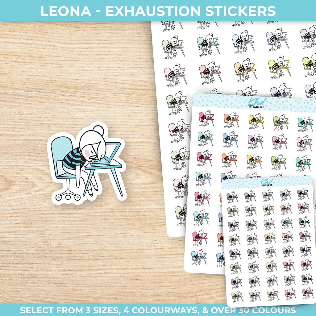 Planner Girl Leona Exhaustion Planner Stickers Small